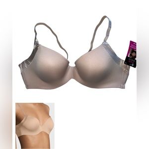 Side Smoothing Perfect Push-Up Underwire Bra 36B ~ Maidenform SE0009 Bei…